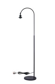 D1030BL  Dreifa Curved Over Arm Floor Lamp Without Shade, 1 x E27, Satin Black